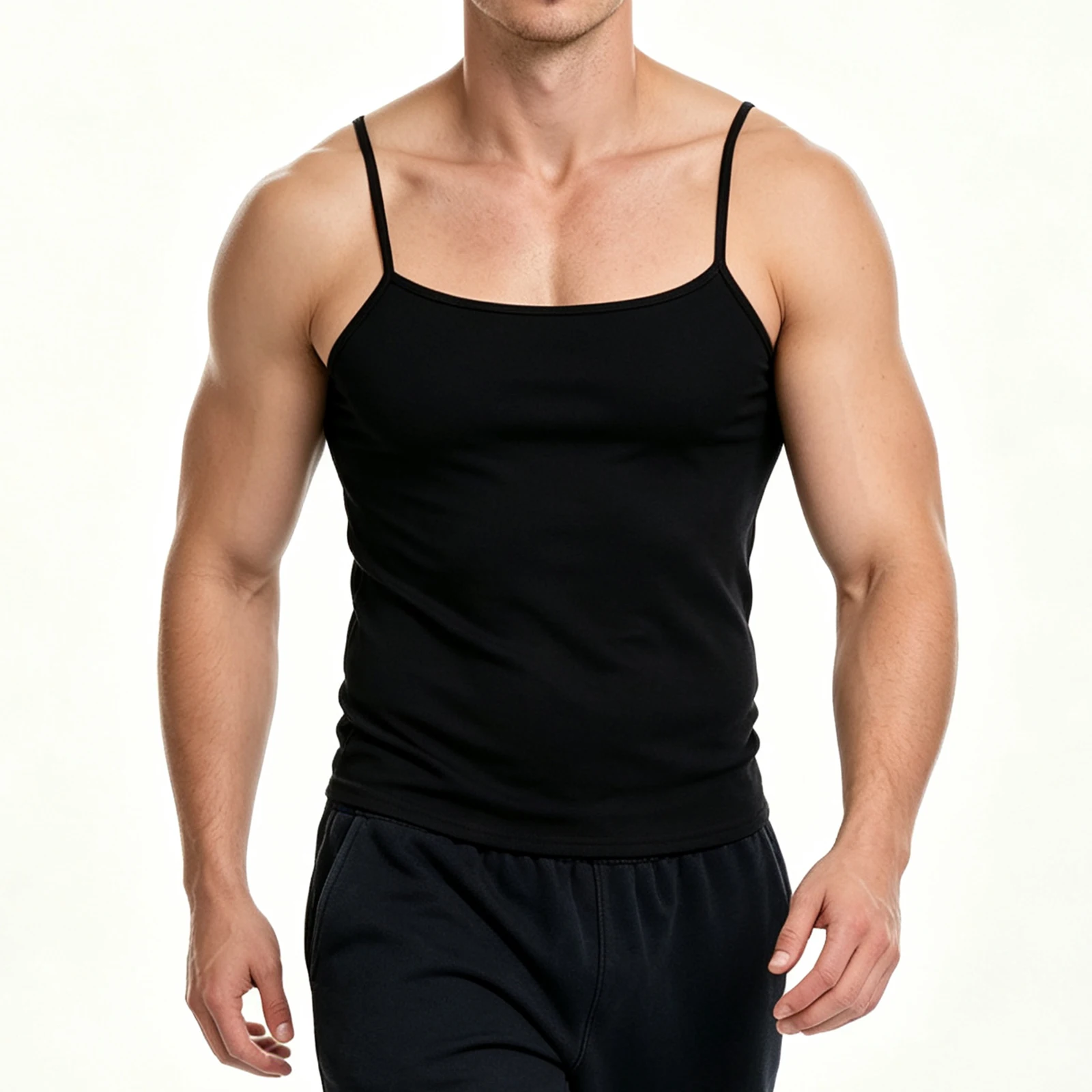 Trainings-Unterhemd Sommer Herren Sport Gym Slip Tanktop Ärmelloses Jogging Fitness Weste Muskel Slim Fit Oberteil Bodybuilding Shirt – Detail 9
