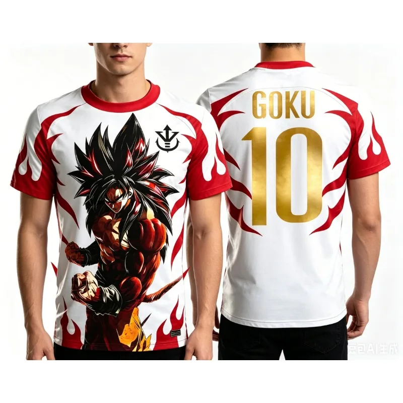 2026 Kinder Sommer Dragon Ball Retro Fitness T-Shirt Herren Oversize 3D-Druck Kurzarm Familien-Unisex Kinder-Sportshirt