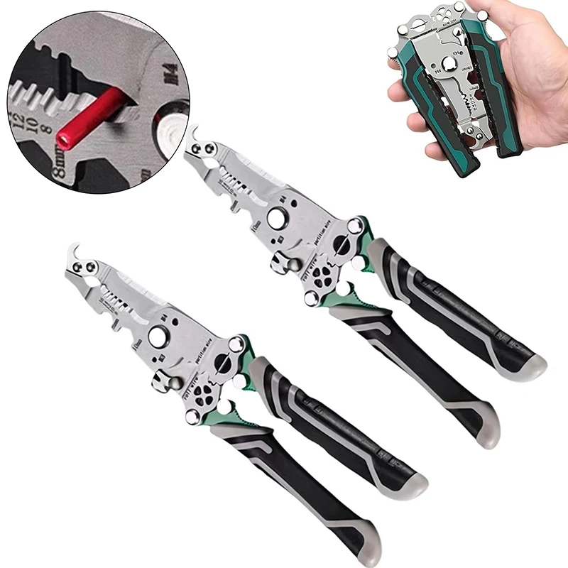 18 In 1 Essential Electrician Pliers For Wire Stripping, Crimping Needs, Efficient Wiring Jobs, Automotive Home Repairs Easy Use