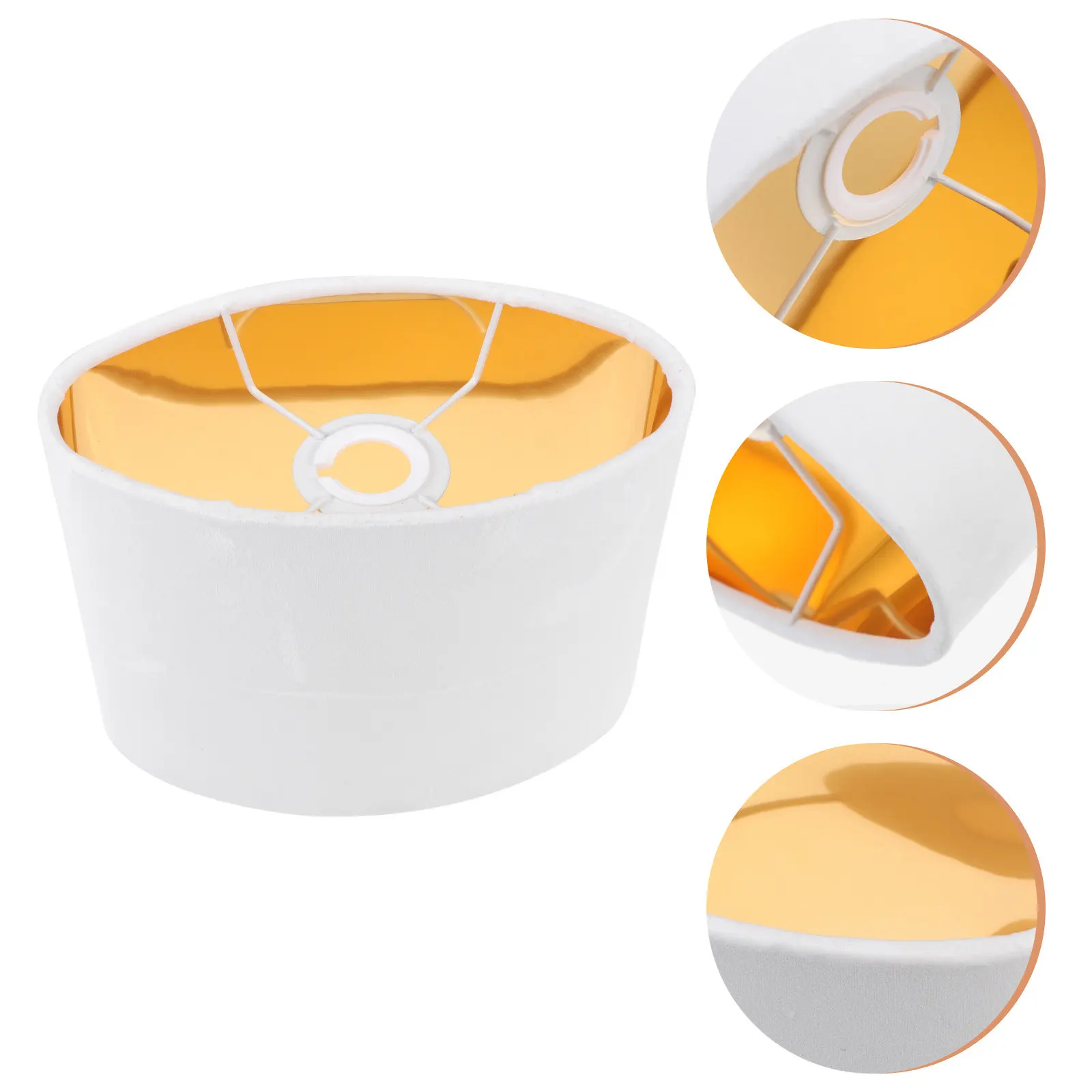 

1Pcs Delicate Oval Lampshade High-Durability Cloth Lamp Cover Simple Installation Light Cover for Table Bedside Floor Lamps
