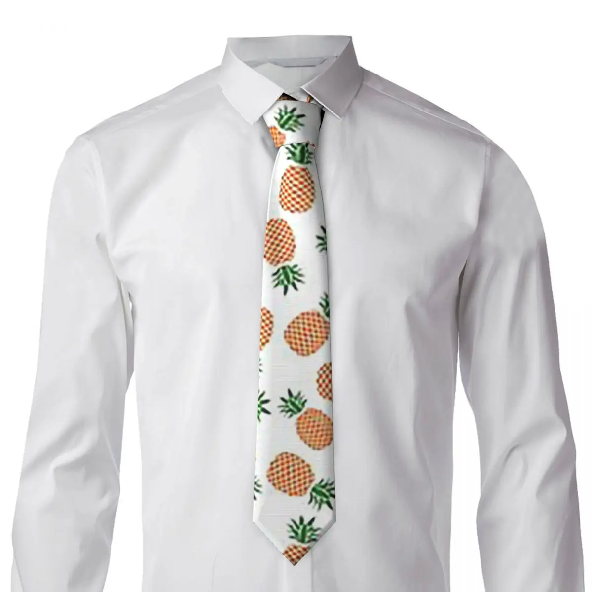 ربطة عنق يضحك على شكل أناناس للرجال من البوليستر الحريري 8 سم ربطات عنق لحفلات الزفاف وربطة عنق كاجوال Gravatas