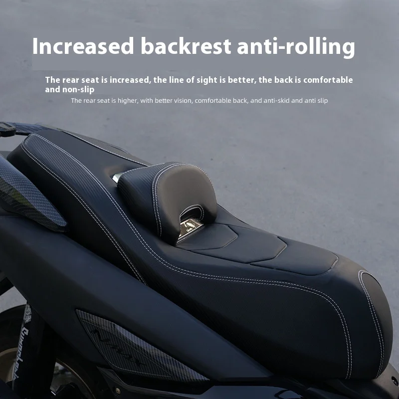 Motorcycle seat Motorcycle Cushion for NMAX155 Waterproof Shockproof with Leather Cushion Backrest Cojin para motocicleta