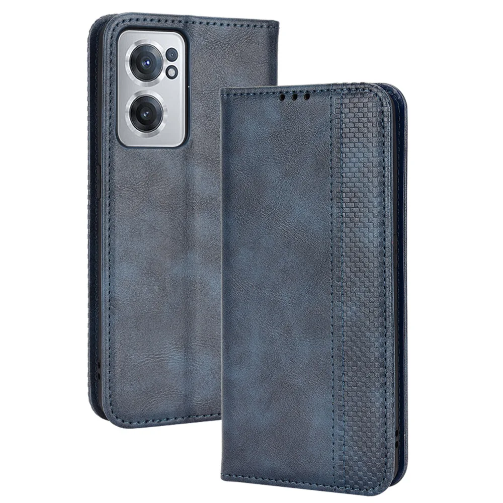 Flip Retro Style Leather Magnetic Closure Phone Cover For OnePlus Nord CE 2 5G 6.43 inch Wallet Fall prevention Case For NordCE2