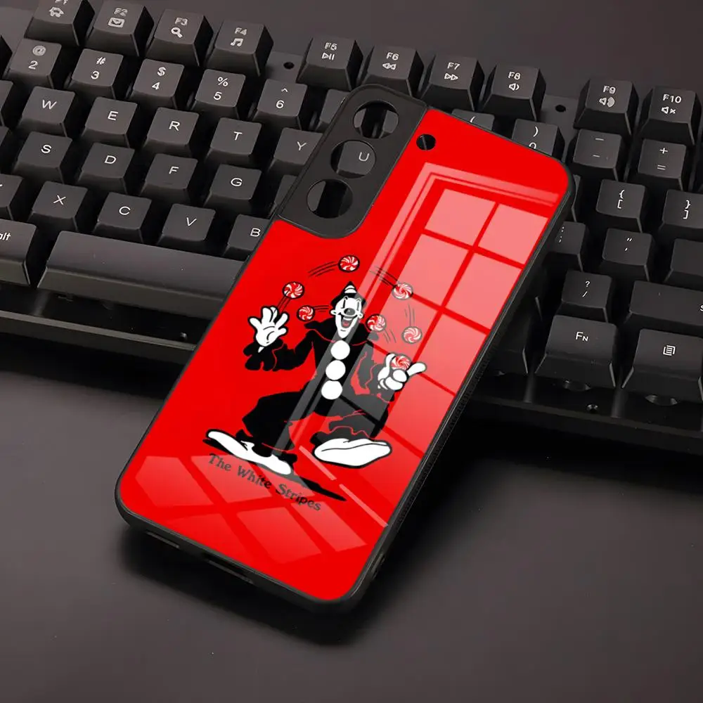 Band The White Stripes Phone Case For Samsung S24 S23 FE Ultra S22 Plus S20 Note 20 Magnetic Wireless Cover