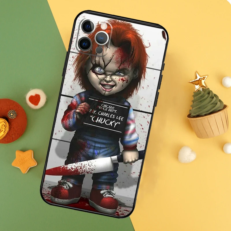Chucky Doll-funda de teléfono de película de terror para iPhone 17 Pro Max 17Air 16E 15 14 13 12 11 16 Pro Max Mini, funda a prueba de golpes