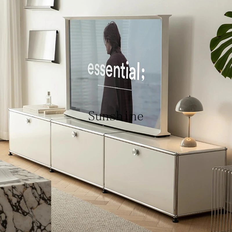 

Living room household small apartment stainless steel floor storage locker