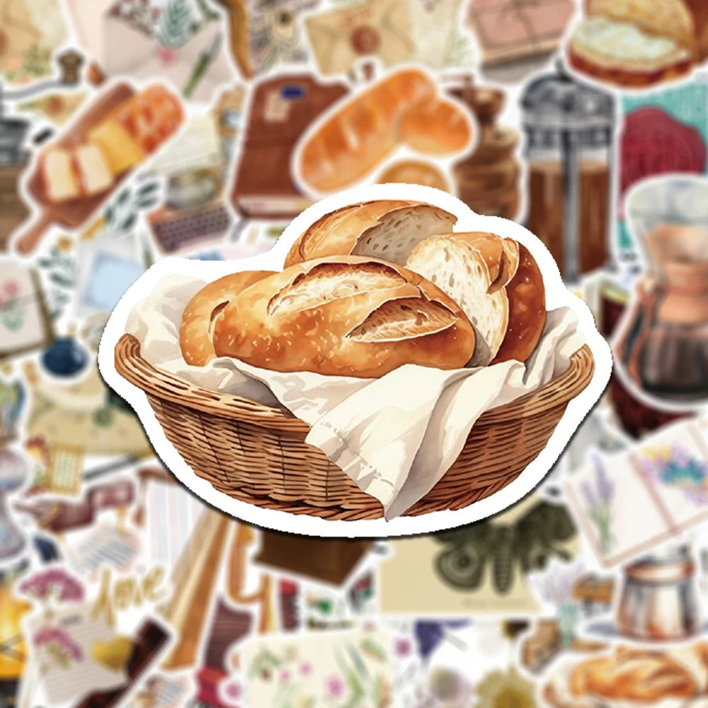 

10/30/50pcs Retro Time Memory Aesthetic Art Stickers Cartoon Graffiti Decals DIY Notebook Phone Stationery Cute Sticker for Gift