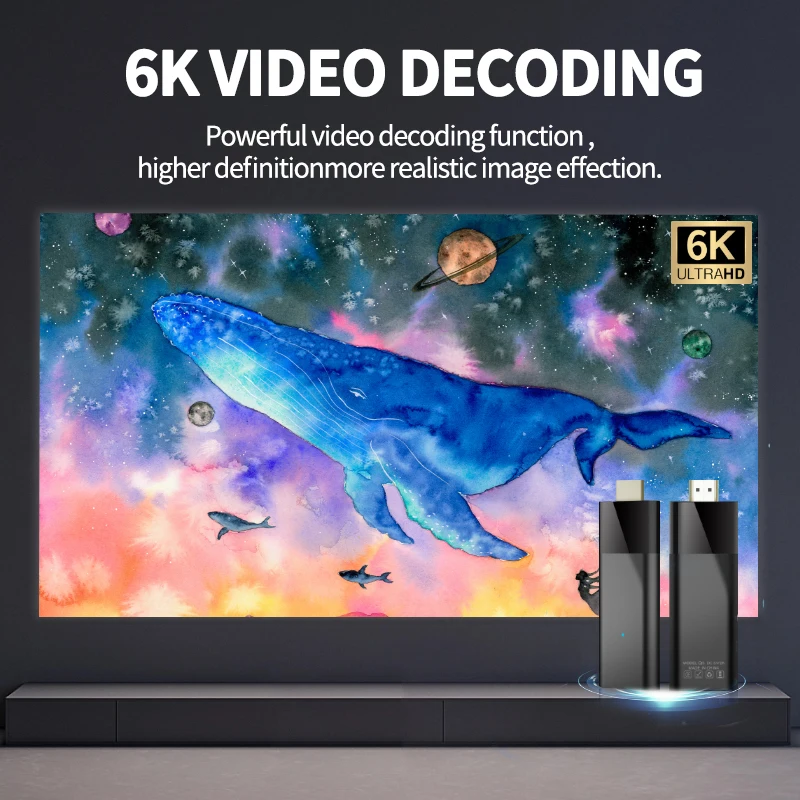 Q6 tv stick android 10 smart tv varas para rede media player controle ir hd 6k banda dupla wifi 2.4/5g bluetooth 5.2