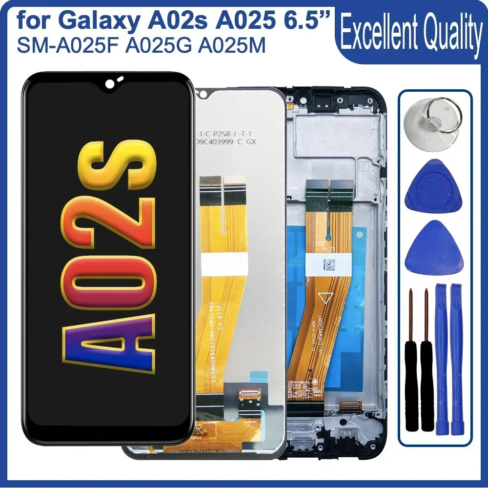 6.5\'\' A02s Screen for Samsung Galaxy A02s LCD Display Touch Screen Digitizer Assembly for Samsung A02s Display A025 A025F LCD