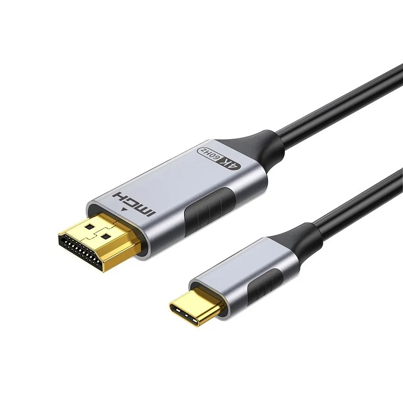 كابل USB C إلى HDMI 4K 30 هرتز 60 هرتز من النوع C إلى محول متوافق مع HDMI Thunderbolt 3 سلك لأجهزة الكمبيوتر المحمول والكمبيوتر اللوحي IPhone 16 Pro