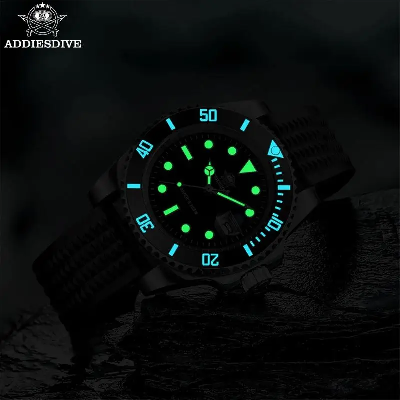 Addies Dive Diver Watch European and American Business Leisure 200M C3 Super Luminous Sport Luxury Reloj Hombre Men Quartz Watch