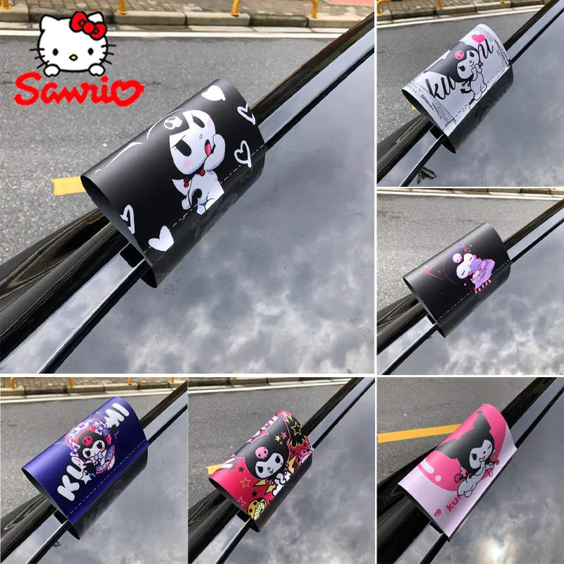 Sanrio Kuromi Car Washing Labels Cartoon Creative PVC Waterproof Washing Mark Door Tag Stickers Car Rear Tail Cover Decorative