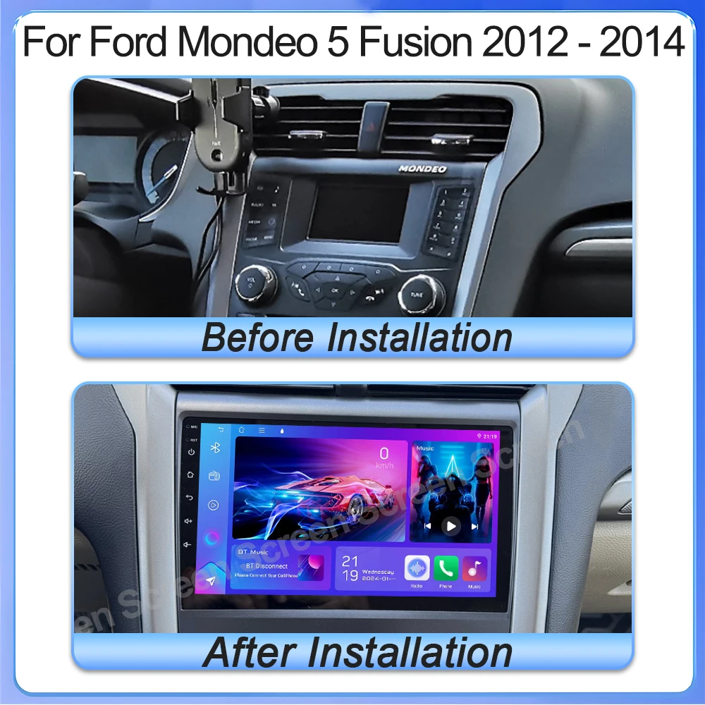 Android 15 For Ford Mondeo 5 Fusion 2012 - 2014 Car Radio Multimedia Video Player Bluetooth Mirror Link Touch Screen RDS DSP WIF