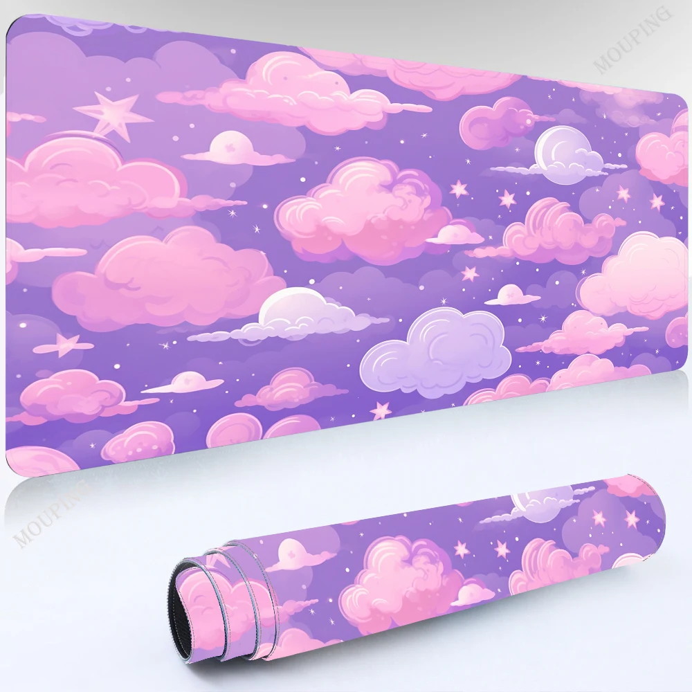 

Mousepad Laptop Office Gamer Purple Mat Pad on The Table Anime Mouse Mats Art Table Desk Mat Pc Gaming Keyboard Big Rug Deskmat