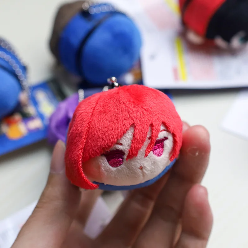 6cm Blue Lock Plush Keychains Cute Anime Pendants Bag Key Ring Key Chain Isagi Yoichi Nagi Seishiro Itoshi Rin Stuffed Doll Toys