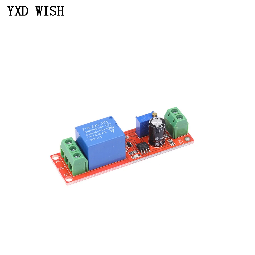 1-10pcs NE555 Timer Relay Switch Adjustable Module Time Delay Relay Module DC 5V / 12V Timing Delay Relay Shield Board