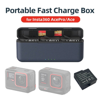 Fast Charging Box For Insta360 Ace Pro 3 Slots Battery Charging Box,Replaceable 1800mAh Battery For Insta360 Ace Power Accessory