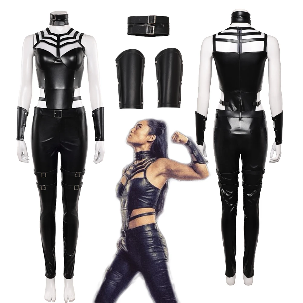 Disfraz de Cosplay de Sindel, Uniforme Negro del Juego Mortal Kombat 2, Traje de una Pieza para Mujer, Ropa, Disfraz para Halloween, Carnaval, Fiesta