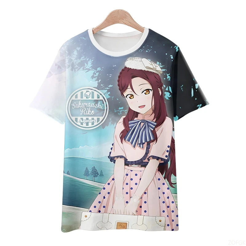 جديد حار بيع الصيف 3D أنيمي المطبوعة في الهواء الطلق تشغيل اللياقة البدنية الرجال والنساء عارضة مريحة قصيرة الأكمام تي شيرت