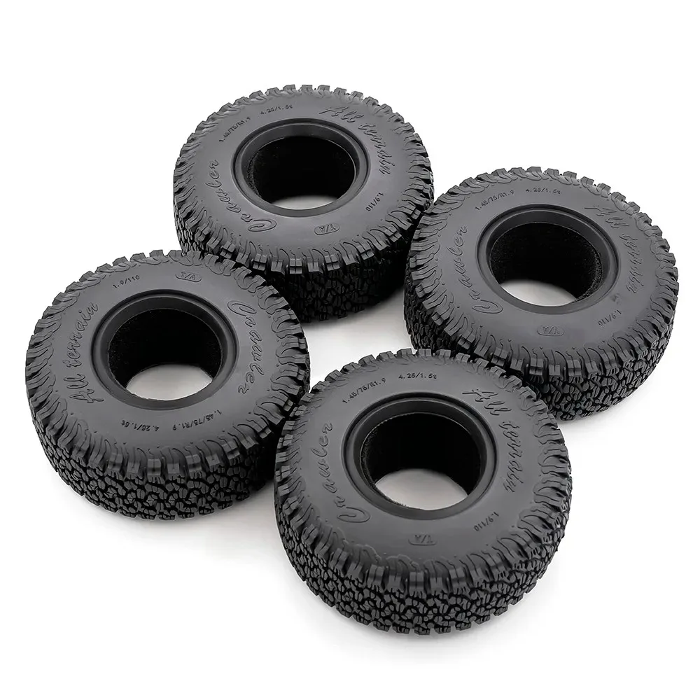 4pcs 1.9" 110x45mm Rubber RC Crawler Tyres for 1/10 TRX4 Axial SCX10 Wraith RC4WD Yikong RGT Wrangler Upgrade Parts 2