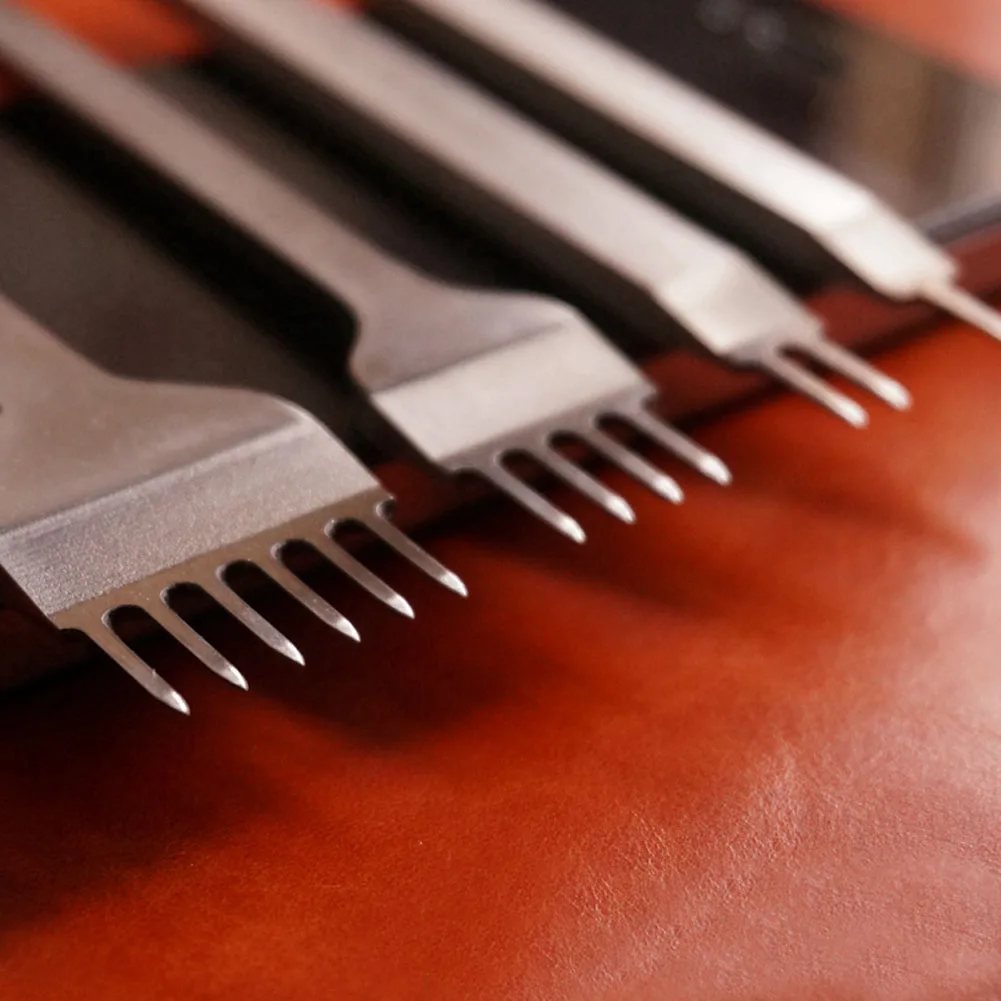 3/4/5/6 مللي متر لتقوم بها بنفسك الجلود الحرفية اللكم ثقب أدوات 1 + 2 + 4 + 6 الشق الجلود خياطة الخياطة اللكمات ل محفظة حزام ثقب الناخس #5