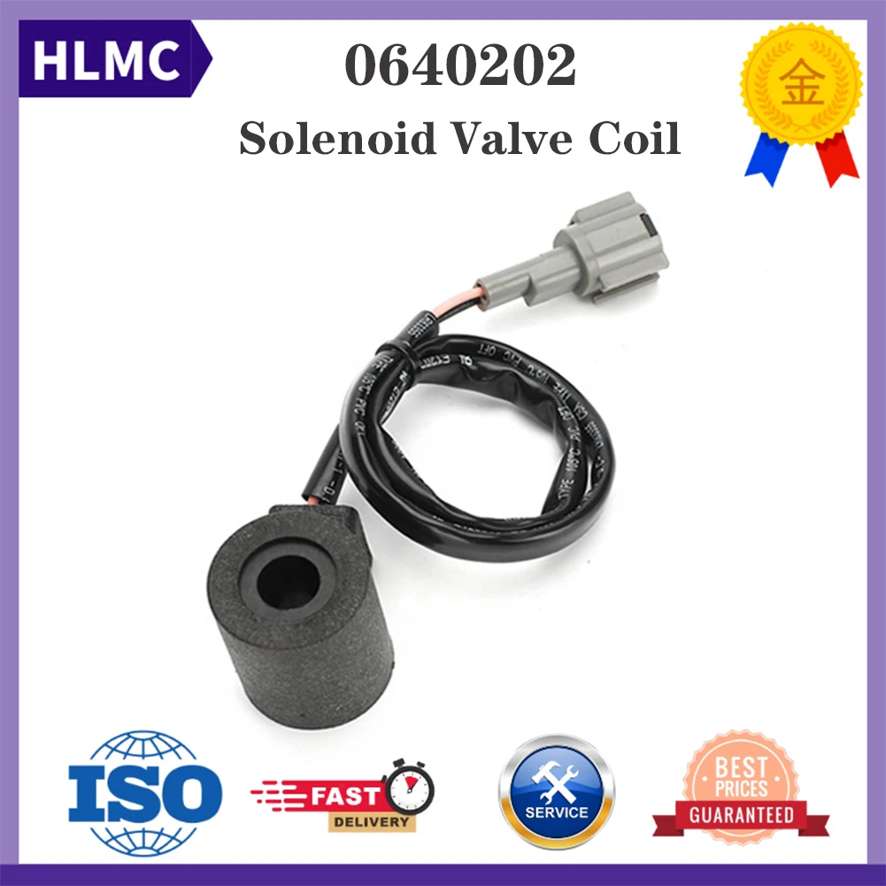 Excavator Electronic Solenoid Valve Coil Spare Parts 0640202 For Hitachi EX120 EX200  EX60-5 EX75UR EX80U EX135UR ZAX75US