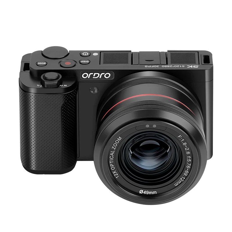 ORDRO G730 Digital Compact Camera 4K 60FPS 12X Optical Zoom AF MF IR Night Vision Filters Vlog Videos Camcorder Photography