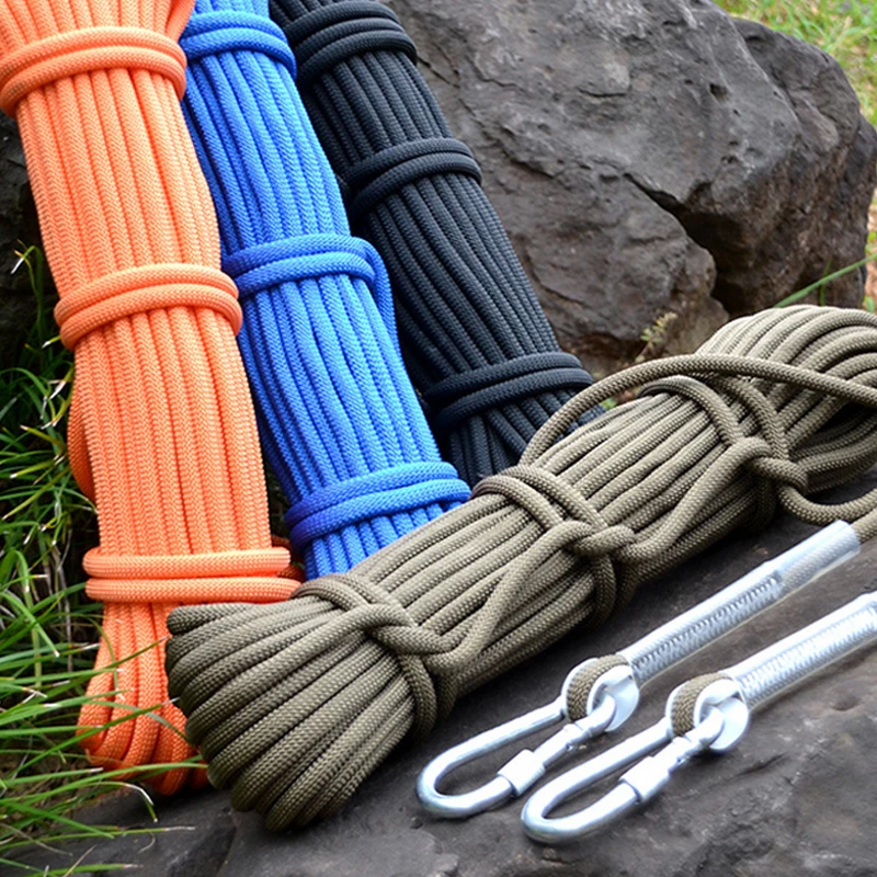 

Φ:8mm-Outdoor Climbing Safety Rope, Rescue, Insurance Ropes, Survival Supplies Equipment, Various Lengths, P102