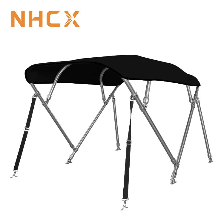 

4 Bow Stainless Steel Frame Bimini Top With Support Pole