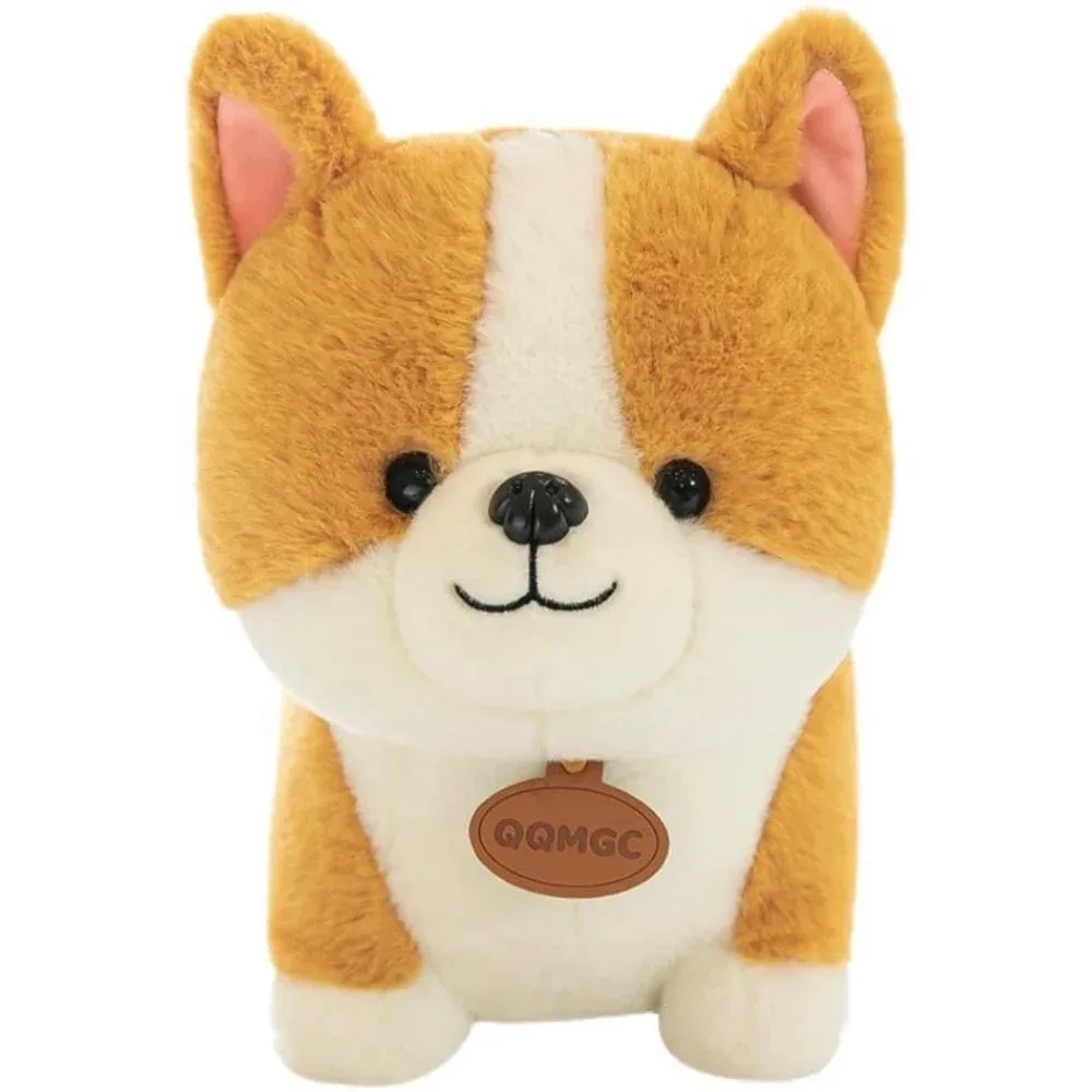 25cm bonito corgi boneca cão lance travesseiro figura de ação cama criança dormir boneca macio e confortável brinquedo de pelúcia presente aniversário