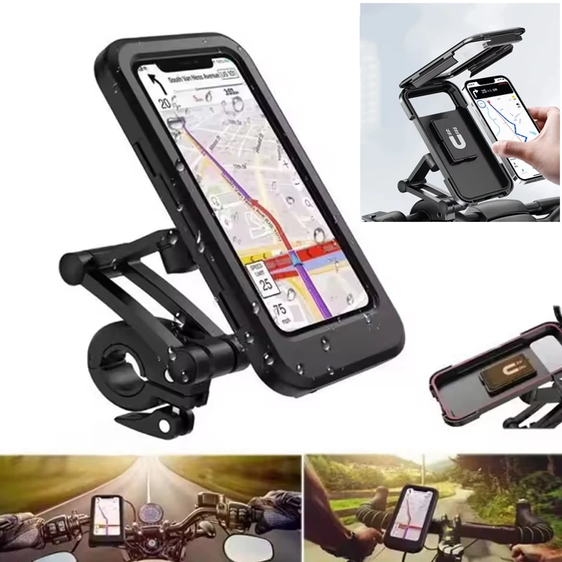 

Waterproof Bicycle Phone Holder Magnetic Universal Bicycle GPS 360° Rotatable Adjustable Phone Holder Motorcycle Accessories