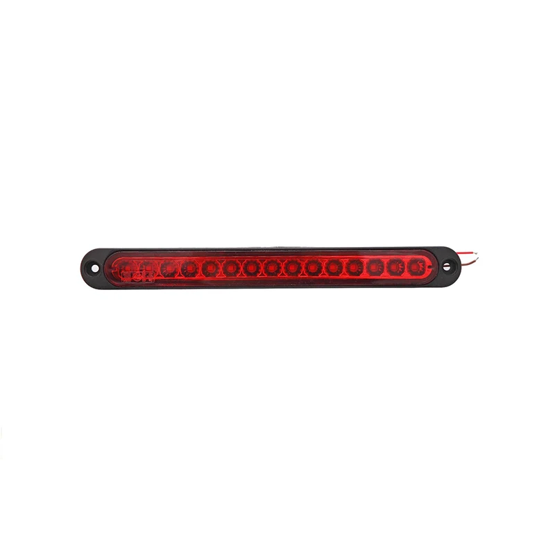 15LED سيارة ضوء بار 12 فولت الأحمر الثالث ضوء الفرامل الضوء الخلفي إشارة الجانب ماركر بدوره إشارة وقف مصباح تحذير عالية جبل العالمي