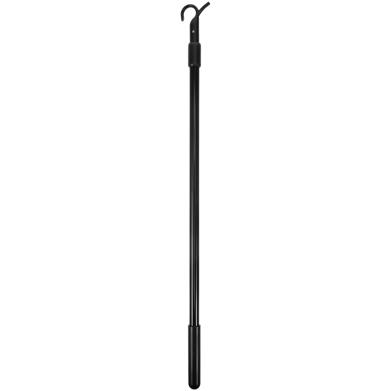 

Aluminum Alloy Curtain Hanging Rod Window Drapery Pole Retractable with Hook Pull Rods Black Blind Wand