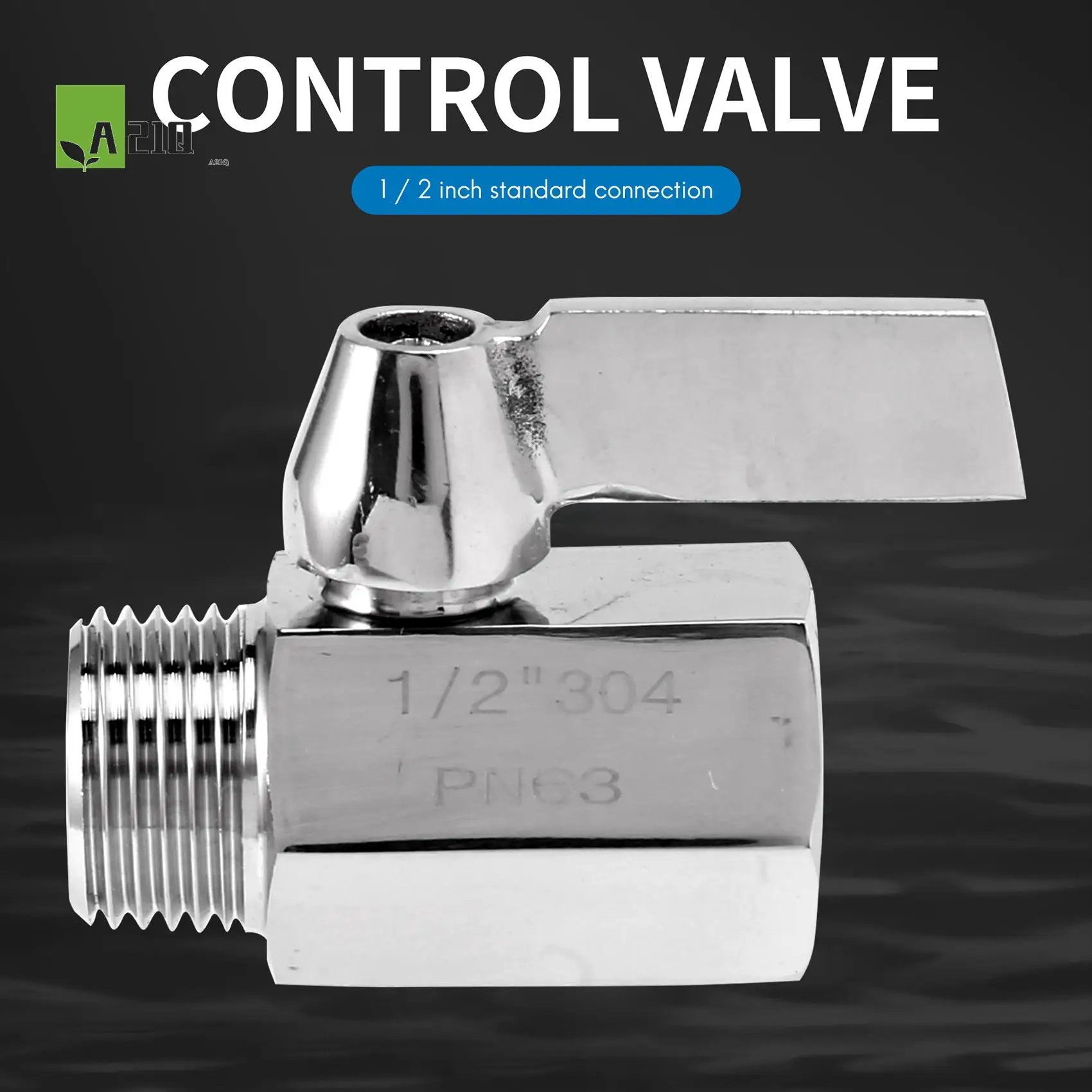 

A21Q -304 Мини-шаровой кран из нержавеющей стали (1/2 дюйма внутренняя X наружная резьба) NPT, регулирующий клапан головки регулятора расхода воды