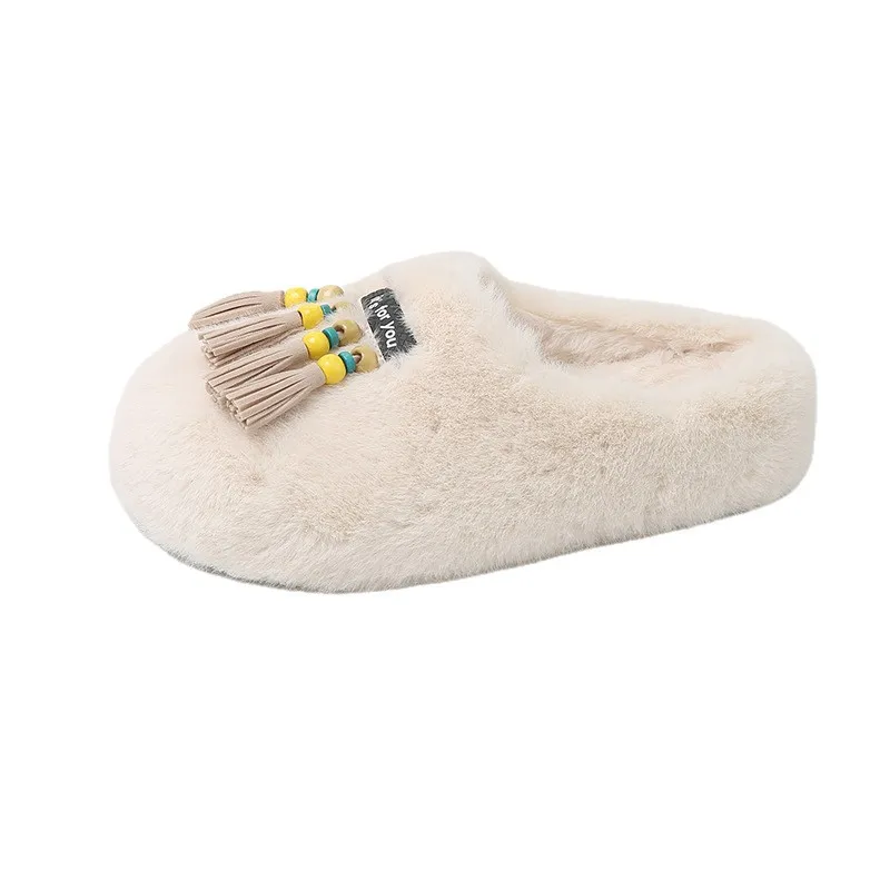 2025 خريف شتاء جديد المرأة منصة المتزلجون الفاخرة أفخم الفراء الشريحة النعال داخلي في الهواء الطلق أحذية منزلية للنساء