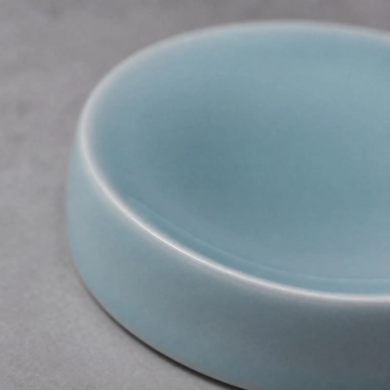 Calligraphy Tool Slim Round Inkstone with Shallow Ink Pool Ceramic Inkstone Spill-Resistant for Daily Brush Practice