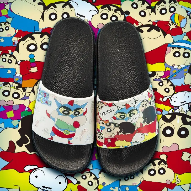 

Crayon Shin-Chan Couple Summer Slippers Eva Korean Print Slippers Non-Slip Indoor Outdoor Casual Sandals for Women Men Cartoon