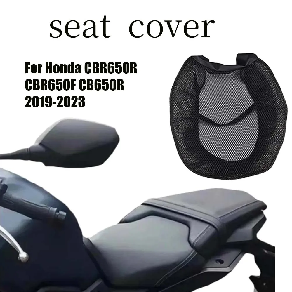 For Honda CBR650R CBR650F CB650R 2019-2023 Motorcycle Accessories Seat 3D Sunscreen Breathable Mesh Cushion Anti-Slip Seat Cover