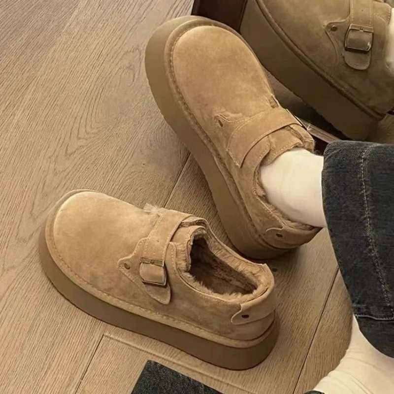 Winter Warm Women's Casual Shoes Fashion New Velvet Warm Le Fu Shoes Outdoor Anti Slip Women's Thick Soled Sports Shoes Mujer image 4