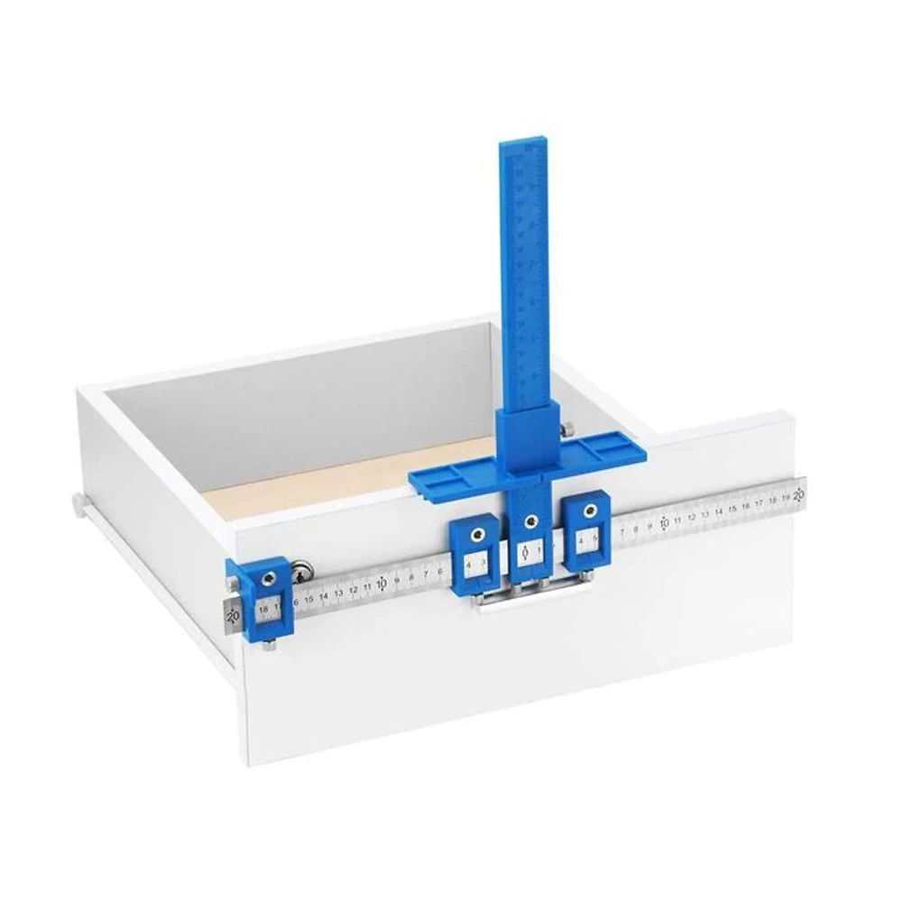 Manga guía de taladro, herrajes para gabinete, plantilla para cajón, tirador de perforación de madera, plantilla para agujeros, herramienta de perforación de muebles, herramientas de posición real