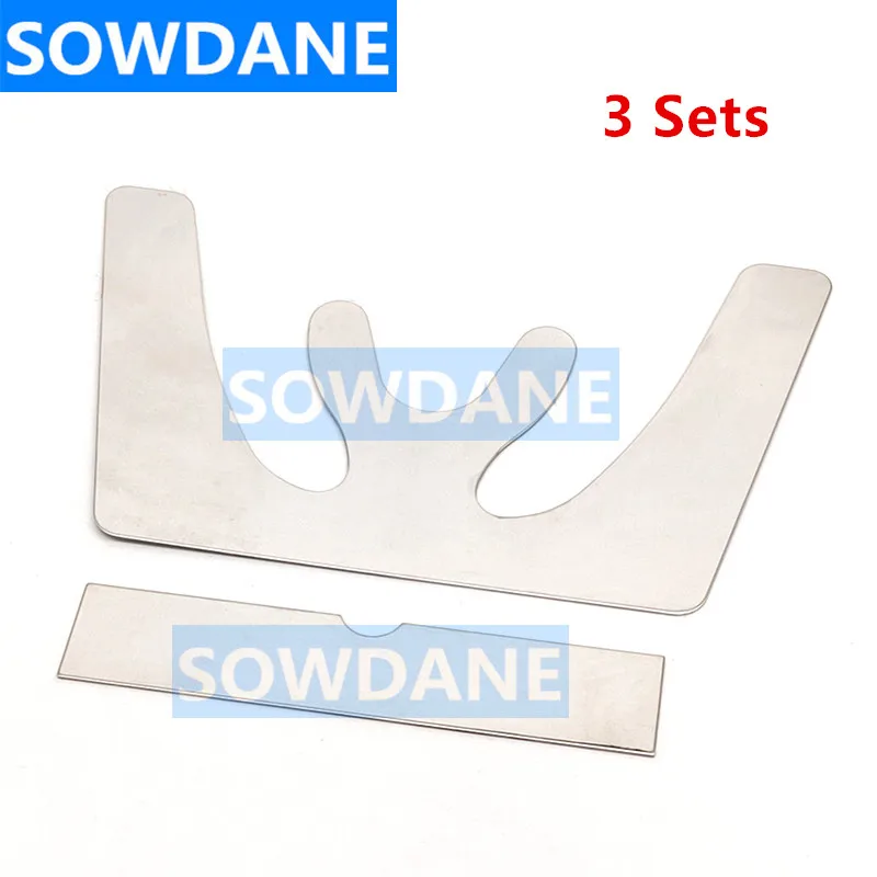 

3 Sets Dental Lab Orthodontic Occlusal Maxillary Casting Jaw Fox Plane Plate Autoclavable Stainless Steel