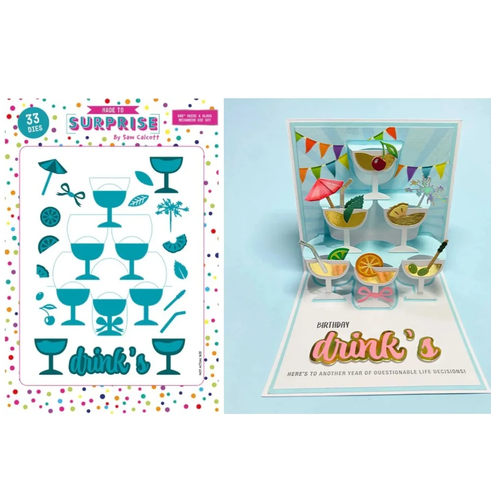 2026 July New Made To Surprise Die Metal Cut Dies and Clear Stamps Scrapbooking to Make Paper Engraving Frames Card Craft Set image 3