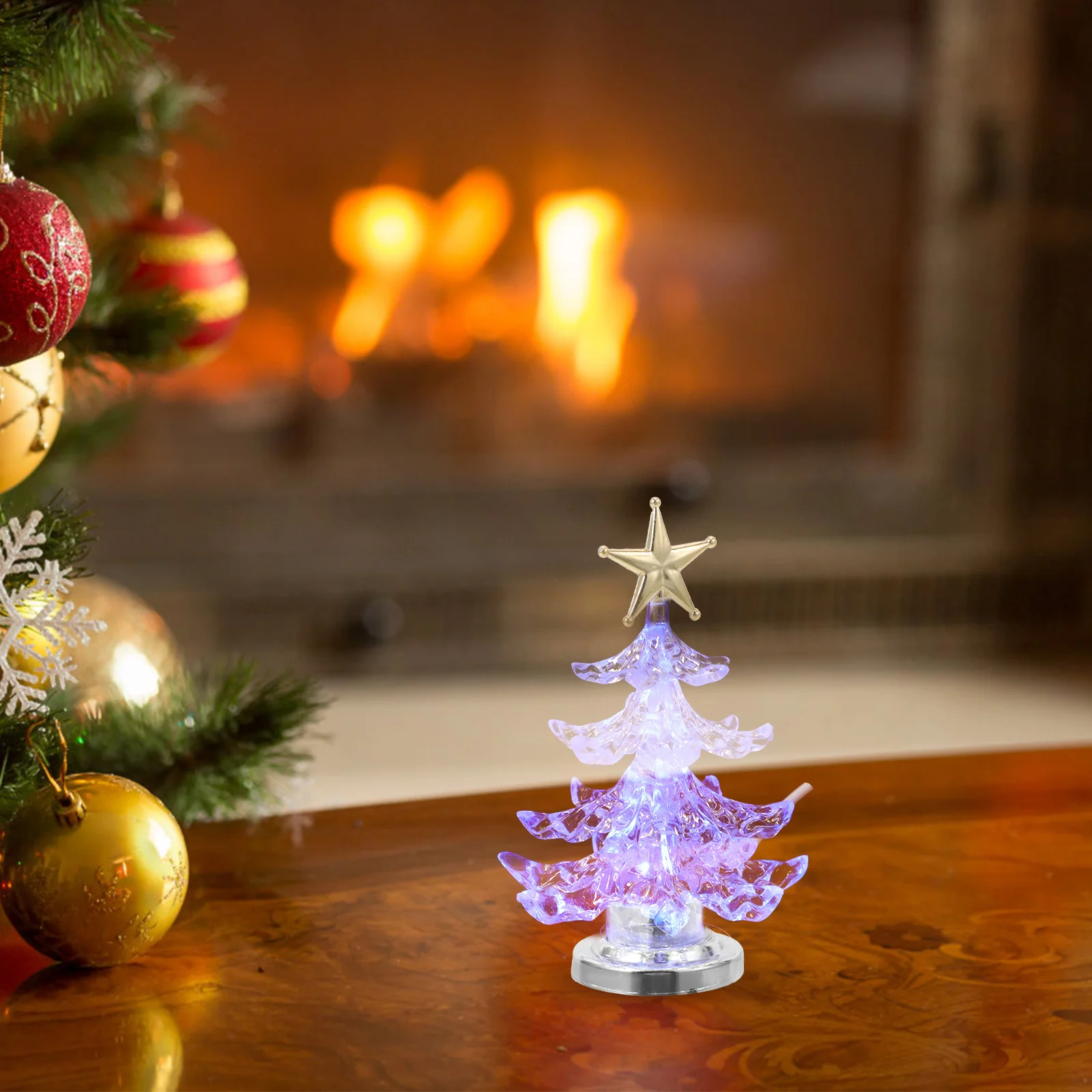 

2Pcs LED Christmas Tree Table Lamp Creative Night Light Bedroom Desk Lamp Home Party Wedding Decoration Night Light