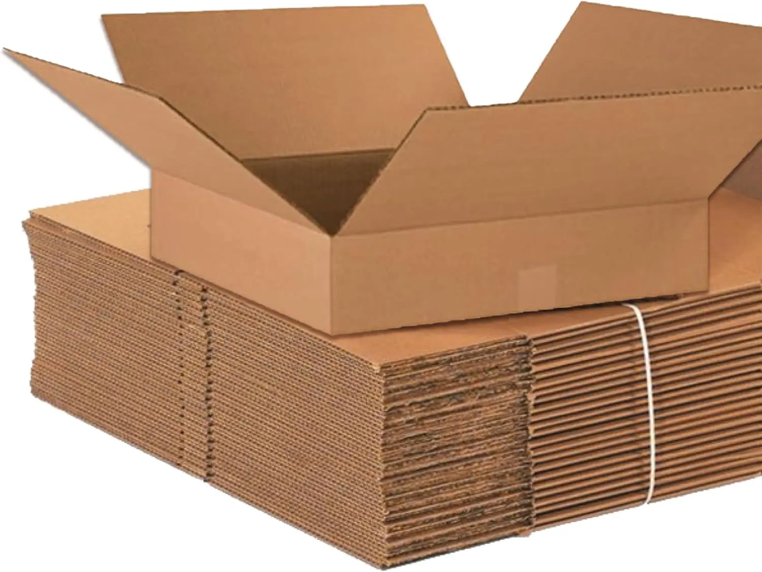 

Boxes Flat 18"L x 18"W x 4"H (25-Pack) Corrugated Cardboard Box for Packing, Moving and Storage