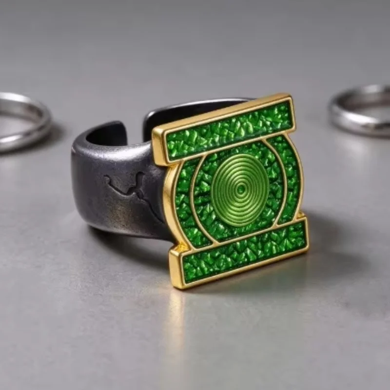 Green Lantern Accessories John Stewart Green Lantern Superhero Cosplay Props Metal Finger Accessories Fans Birthday Gifts
