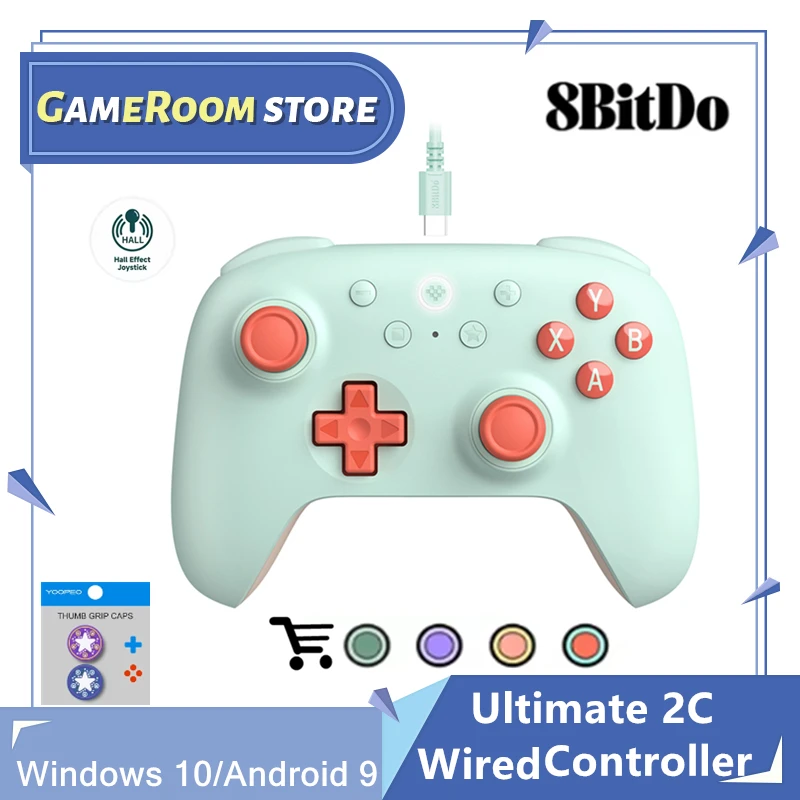 

Новый 8bitdo Ultimate 2C проводной игровой контроллер для ПК Windows 10/11 Steam Deck Raspberry Pi Android игровые аксессуары