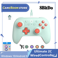 New 8BitDo Ultimate 2C Wired Gaming Controller For PC Windows 10/11 Steam Deck Raspberry Pi Android Game Accessories