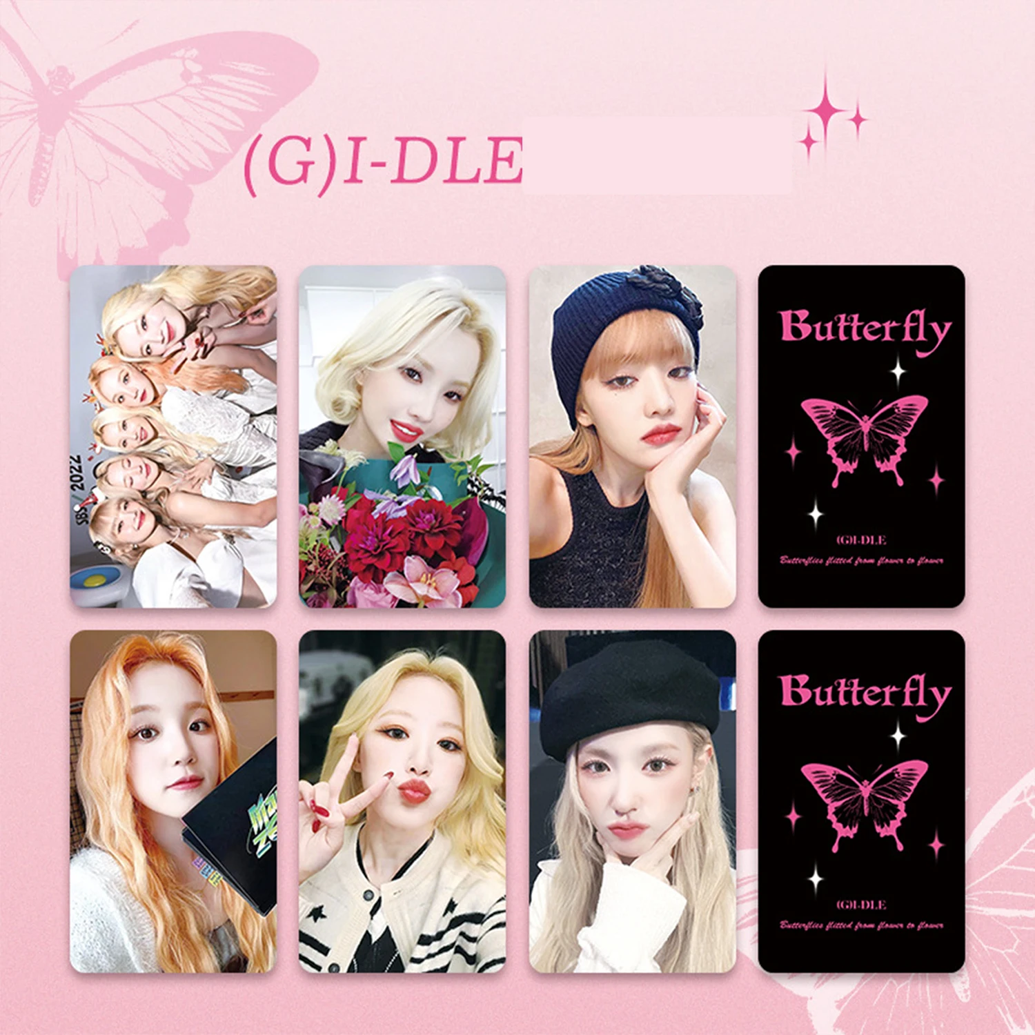 6pcs (G)I-DLE Selfie Photocards Korean INS Style Multicolour LOMO Cards MIYeon SoYeon Individual Paper Cards Fans Collections