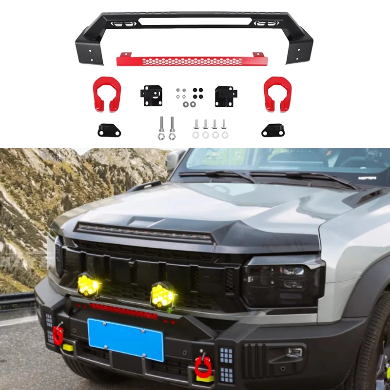 Car Bull Bar Front Bumper Light Bracket Fit for JETOUR Traveler 2024 T2 High Quality Modified Bumper Spotlight Easy Installation