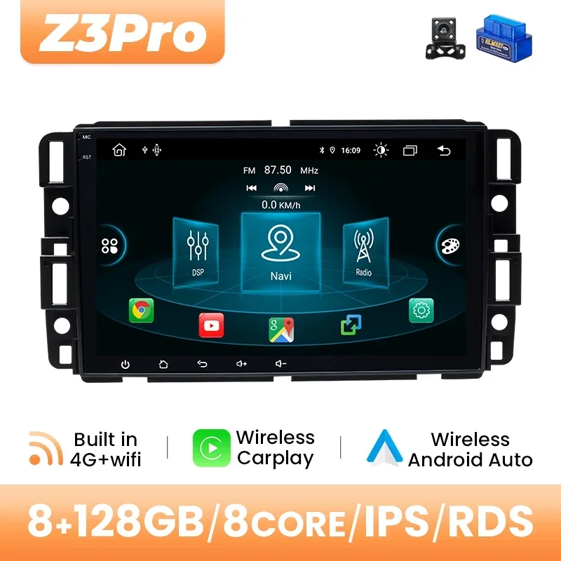 Android 14 Autoradio Voor Chevrolet Silverado GMC Sierra Impala Traverse Avalanche Express Yukon Acadia Savana Multimedia GPS